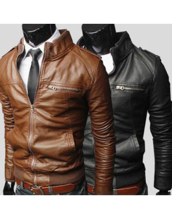 Ledar jacket for men sales